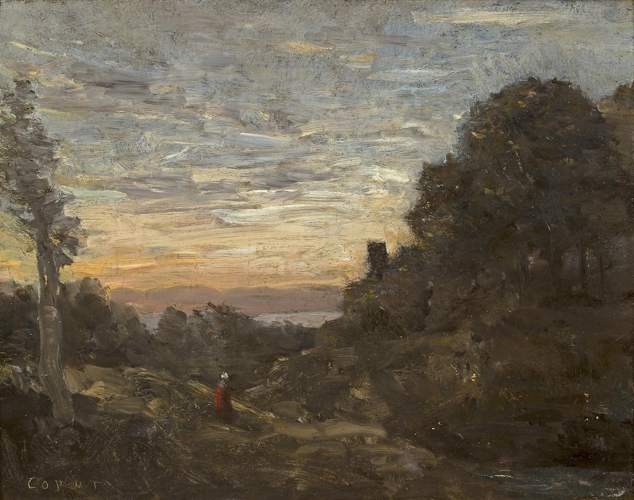 The Tower in the Trees by Jean Baptiste Camille Corot