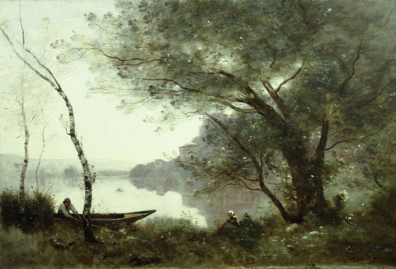 The Boatman of Mortefontaine by Jean Baptiste Camille Corot