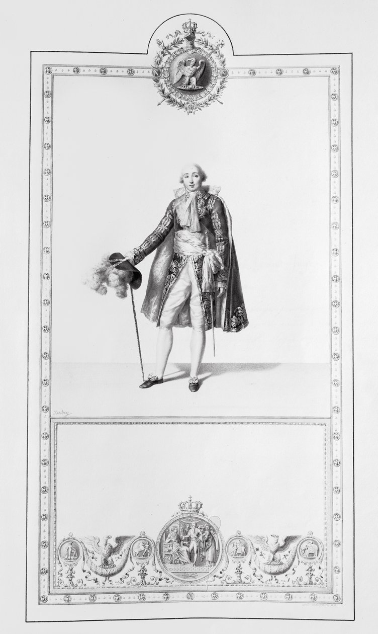 Costume of a Marshal of the Empire for the Coronation of Emperor Napoleon I and Empress Josephine in Paris on 2 December, 1804, illustration from the 