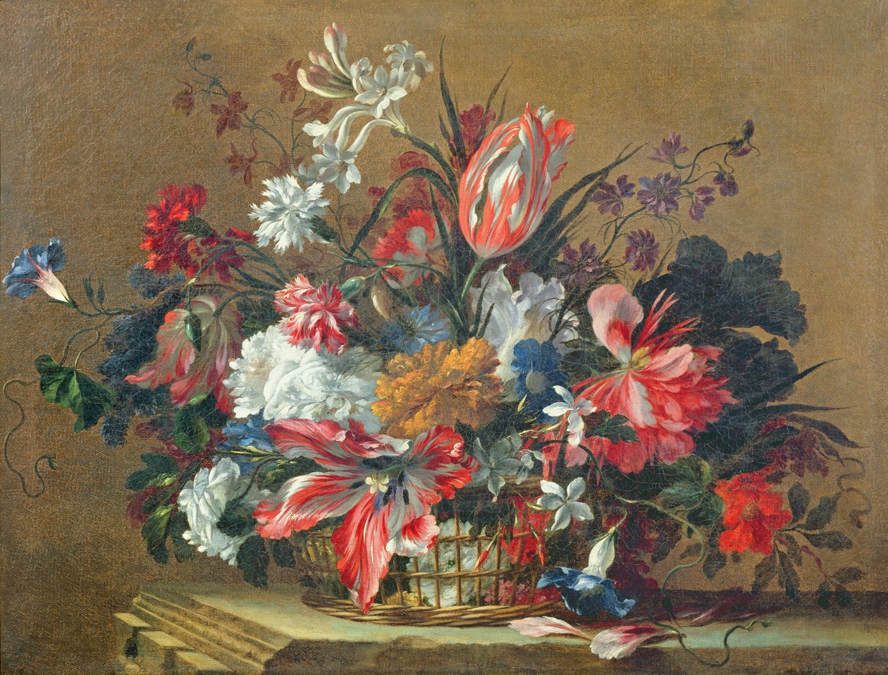 Basket of flowers by Jean Baptiste Monnoyer