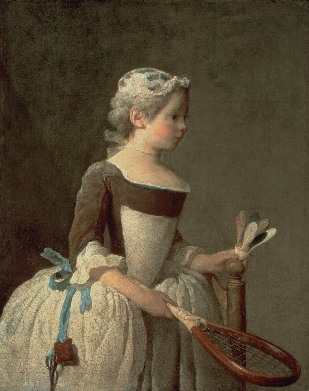 Girl with Racket and Shuttlecock by Jean Baptiste Simeon Chardin