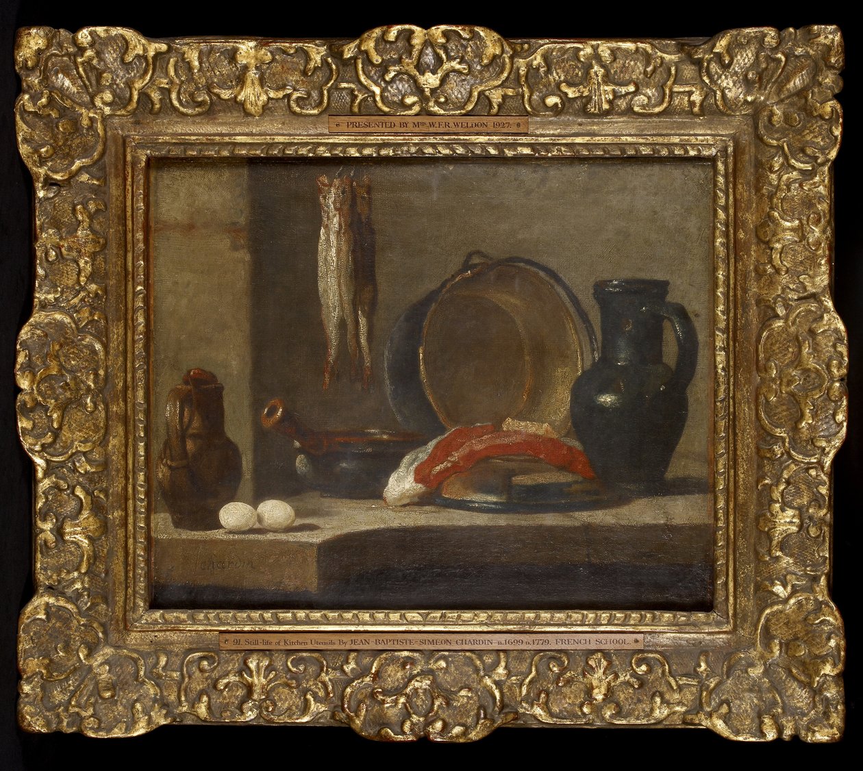 Still Life of Kitchen Utensils, c.1733-34 by Jean Baptiste Simeon Chardin