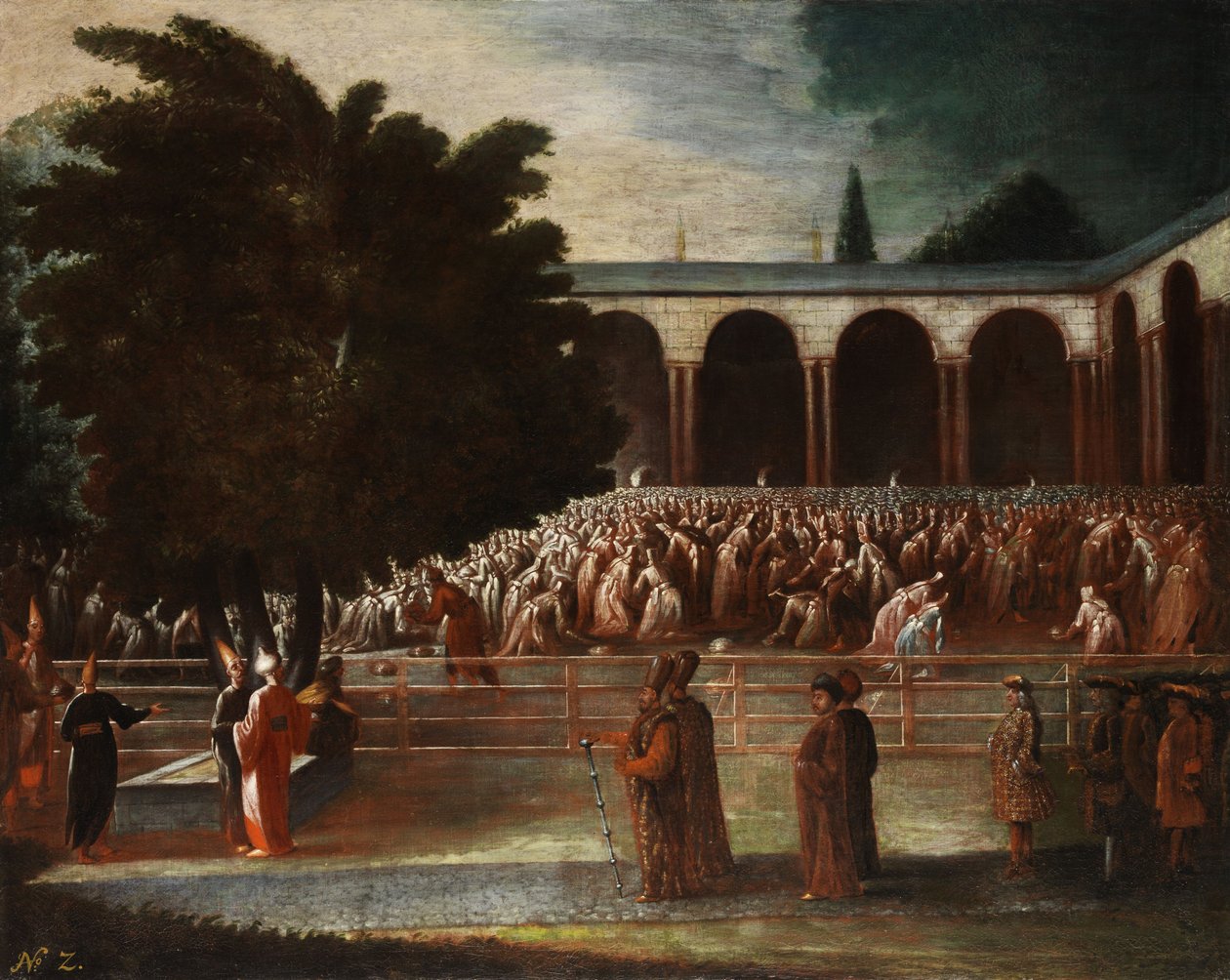 Envoys Proceed to an Audience with Sultan Ahmed III by Jean Baptiste Vanmour