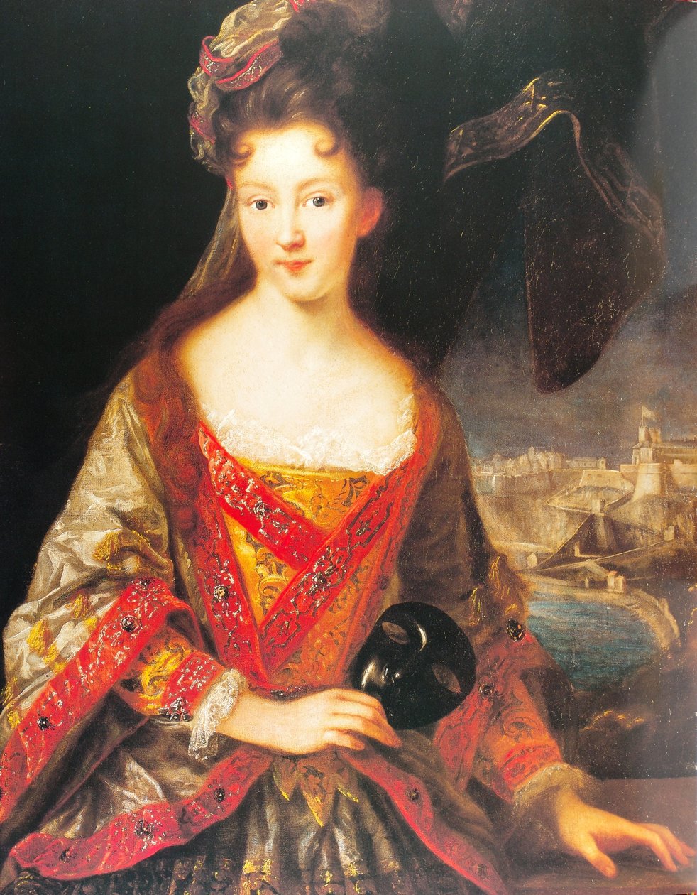 Louise Hippolyte Grimaldi with a View Overlooking Monaco by Jean Baptiste van Loo