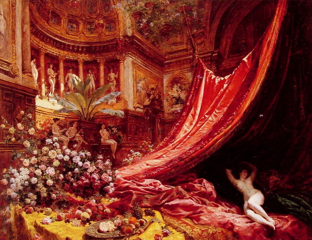 Symphony in Red and Gold by Jean Beraud