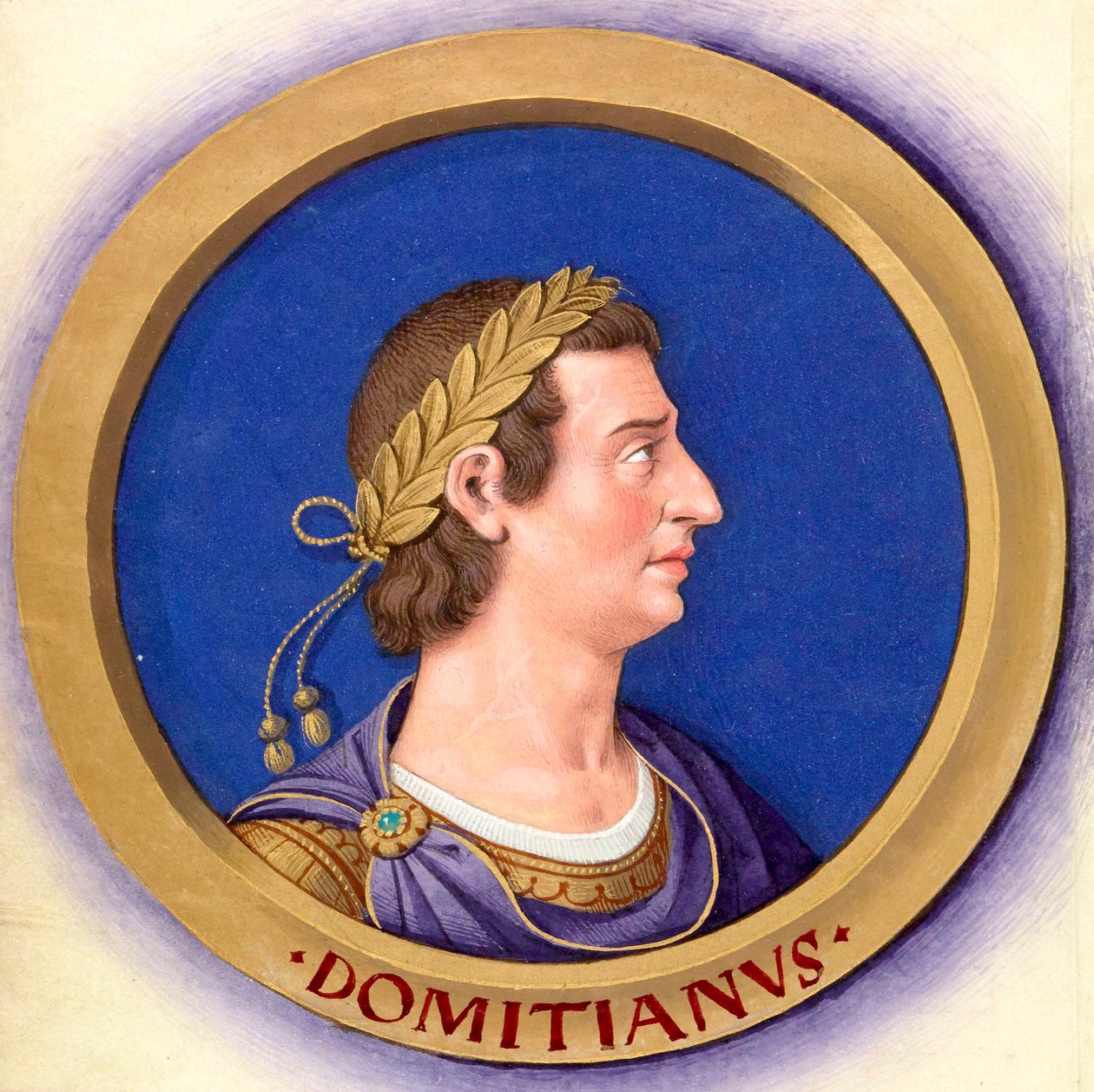 Description of the Twelve Caesars with Their Figures 12-Domitian by Jean Bourdichon