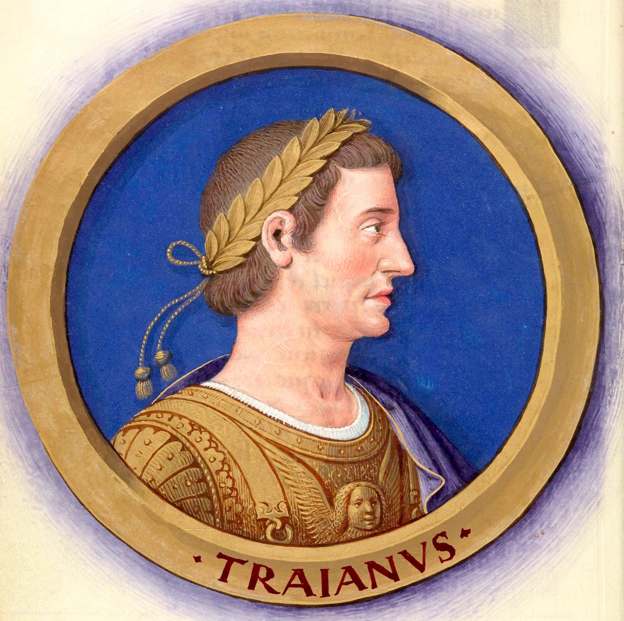 Description of the Twelve Caesars with Their Figures 14-Trajan by Jean Bourdichon
