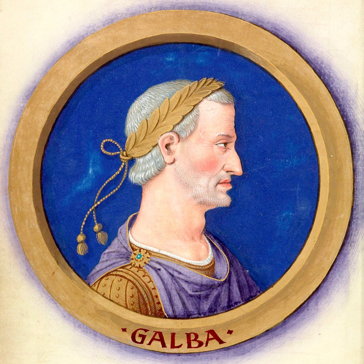 Description of the Twelve Caesars with Their Figures 7-Galba by Jean Bourdichon