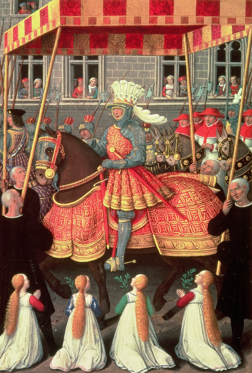 Louis XII (1462-1515) Entering Genoa Under a Canopy, Followed by Four Cardinals, from the 