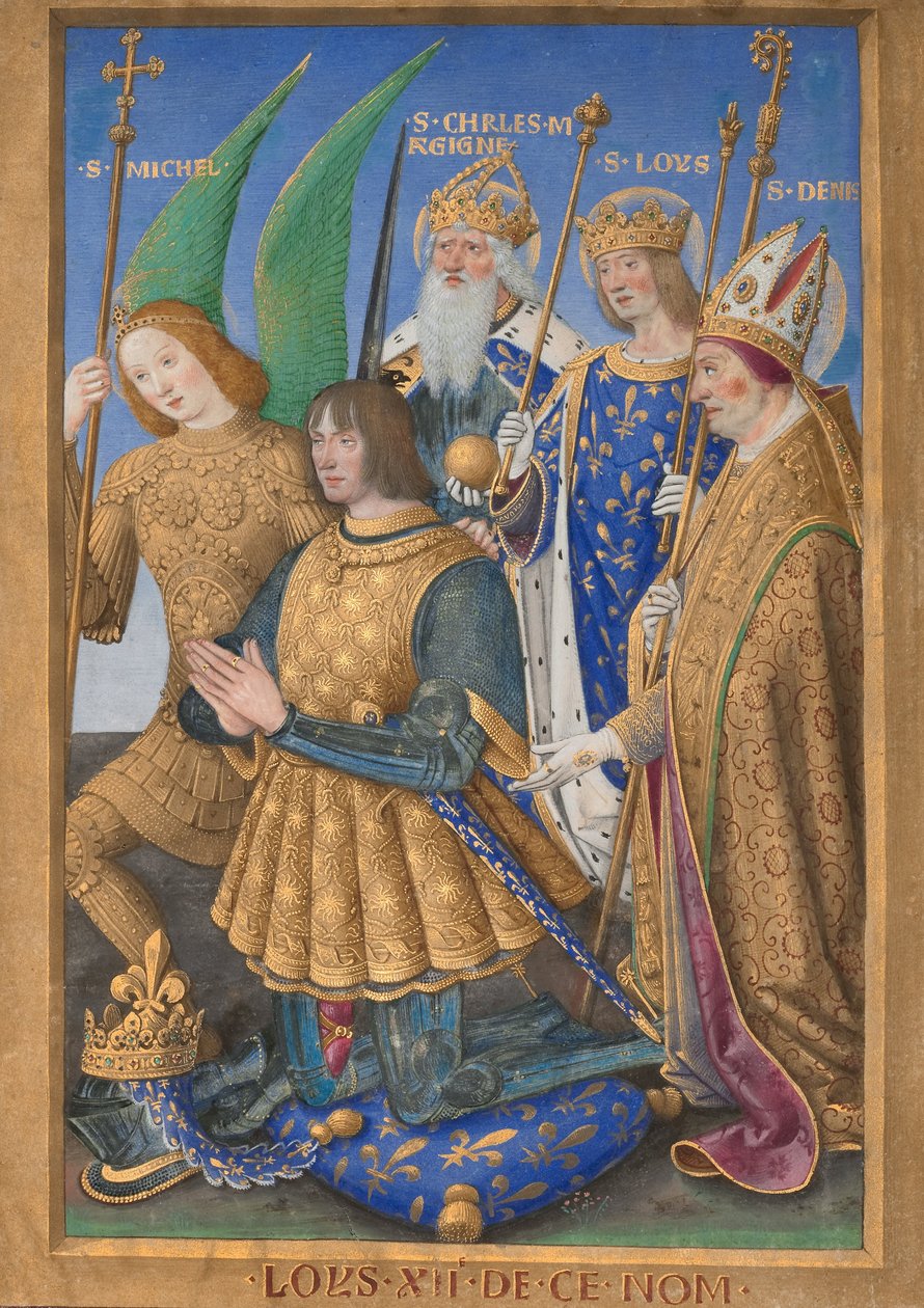 Louis XII of France Kneeling in Prayer by Jean Bourdichon