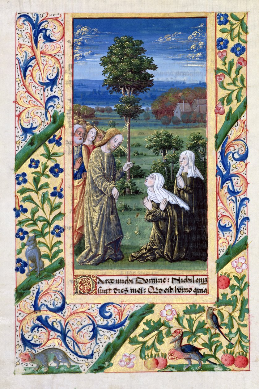 Martha and Mary Telling Jesus of the Death of Lazarus, from the 