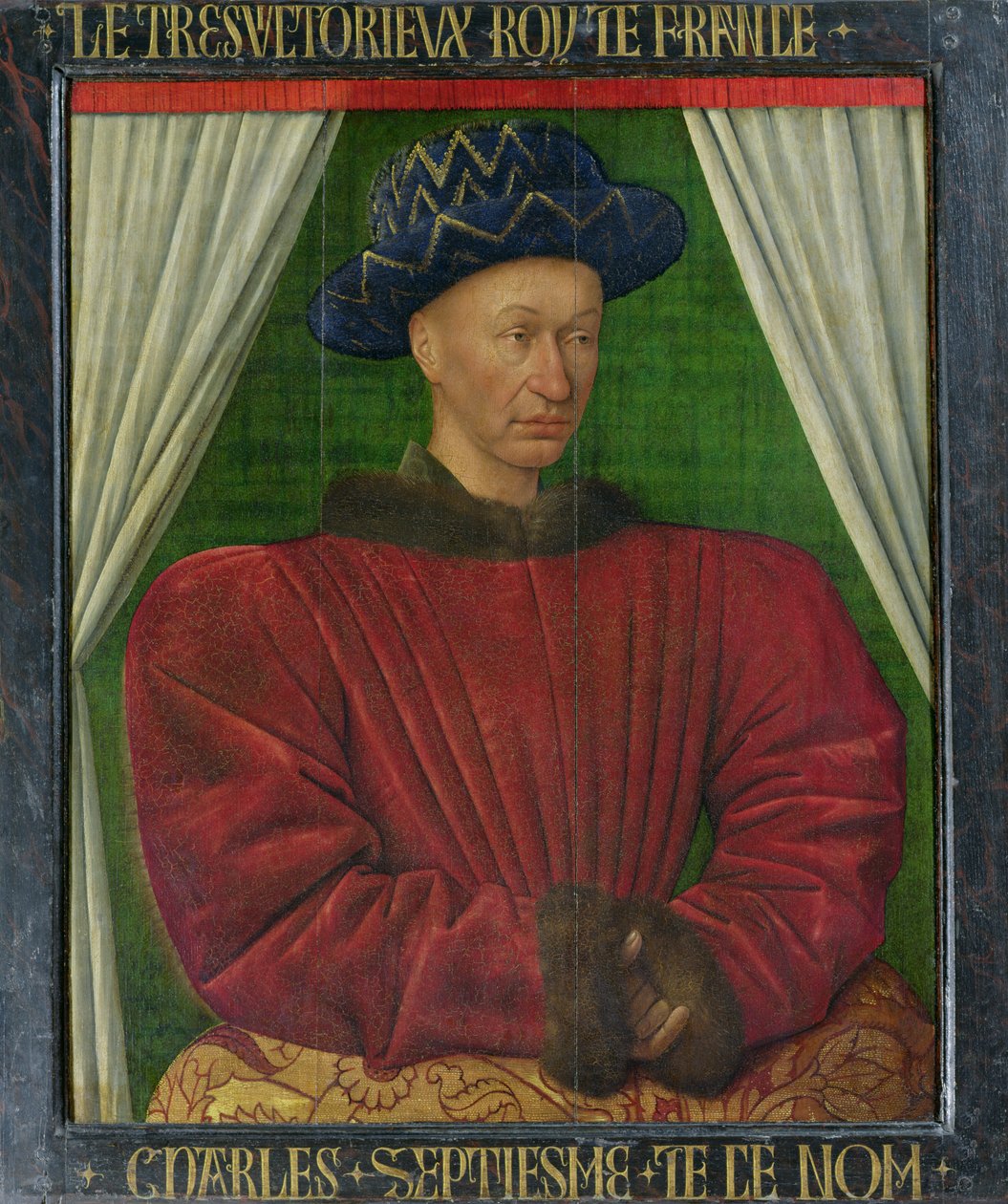 Portrait of Charles VII by Jean Fouquet