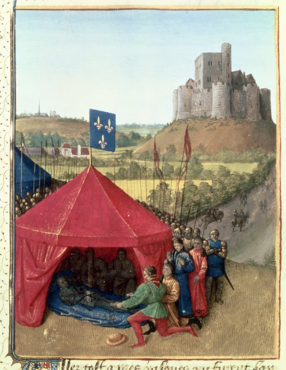 The Death of Bertrand du Geusclin (c.1320-80) at Chateauneuf-de-Randon by Jean Fouquet