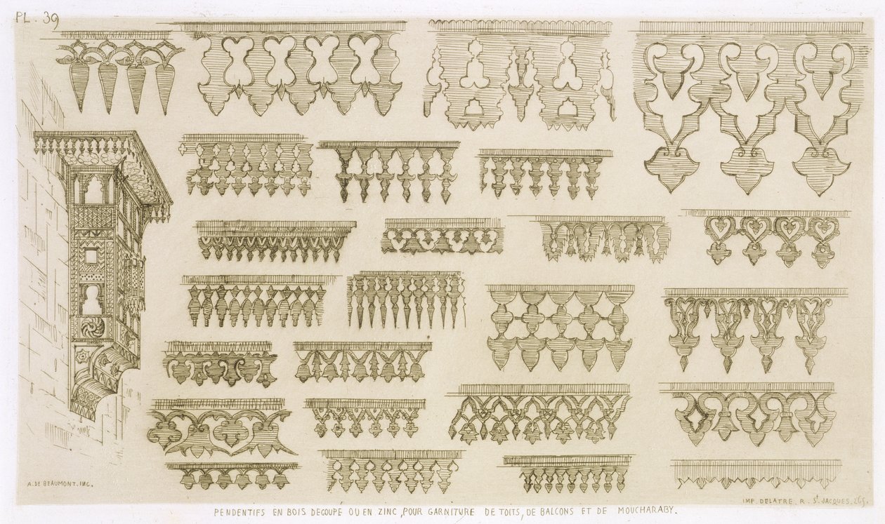 Islamic Designs for Cornice, Balcony and Mashrabiyah Decoration, from 