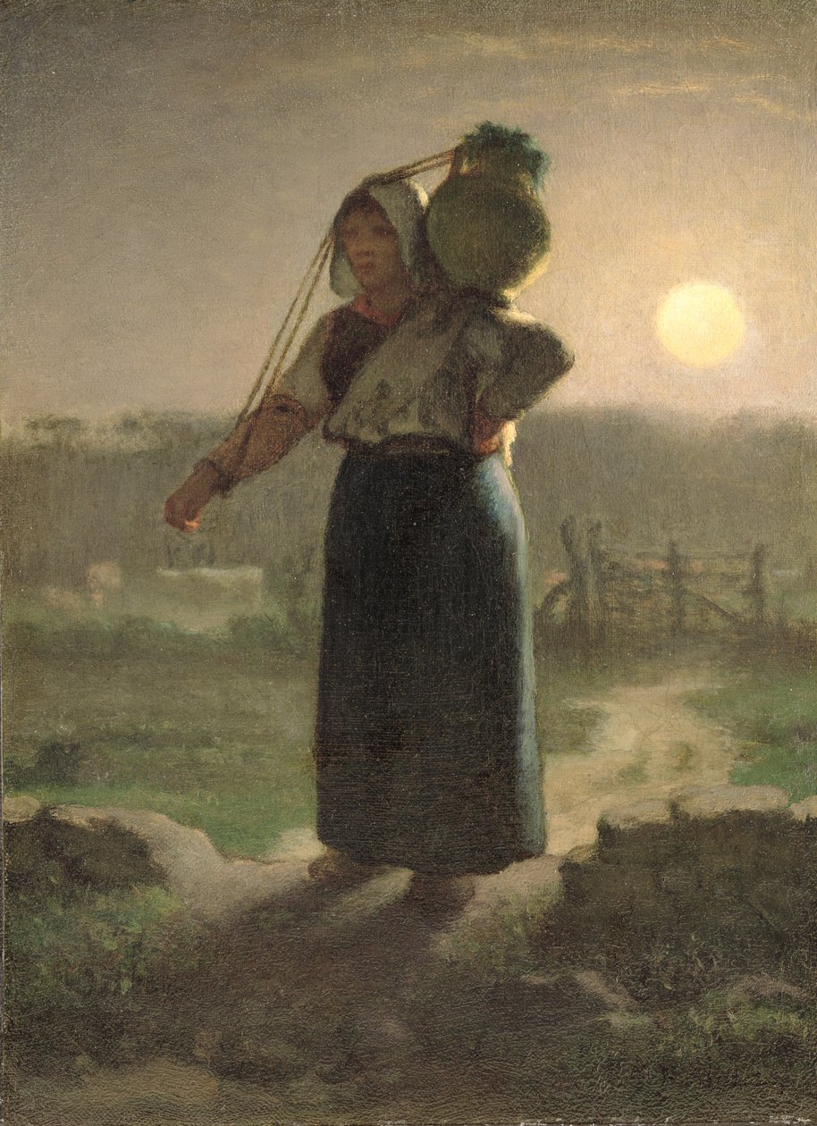 A Milkmaid by Jean Francois Millet