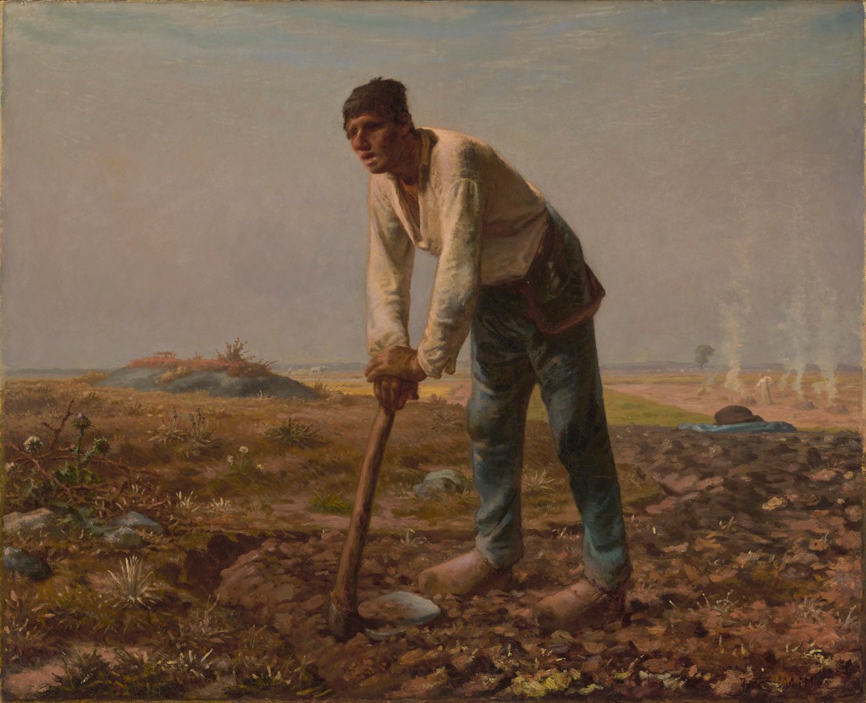 The Man with the Hoe by Jean Francois Millet