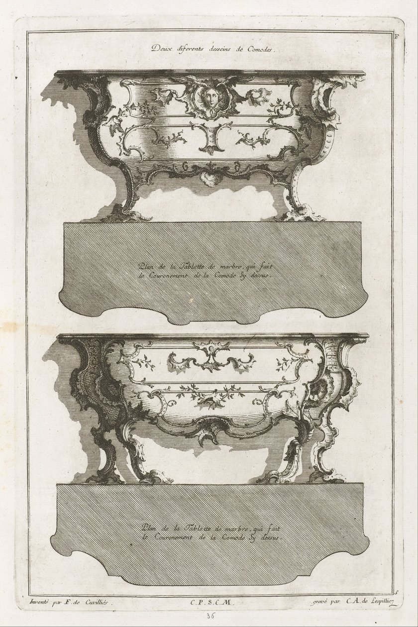 Livre de diferent dessein de Comodes by Jean François Cuvilliés