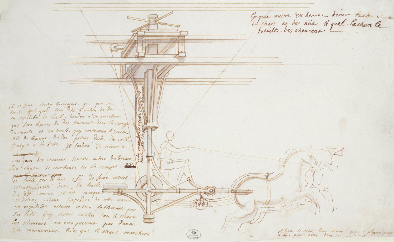 Design for the Chariot of Phaeton in the Opera by Lully by Jean I Berain