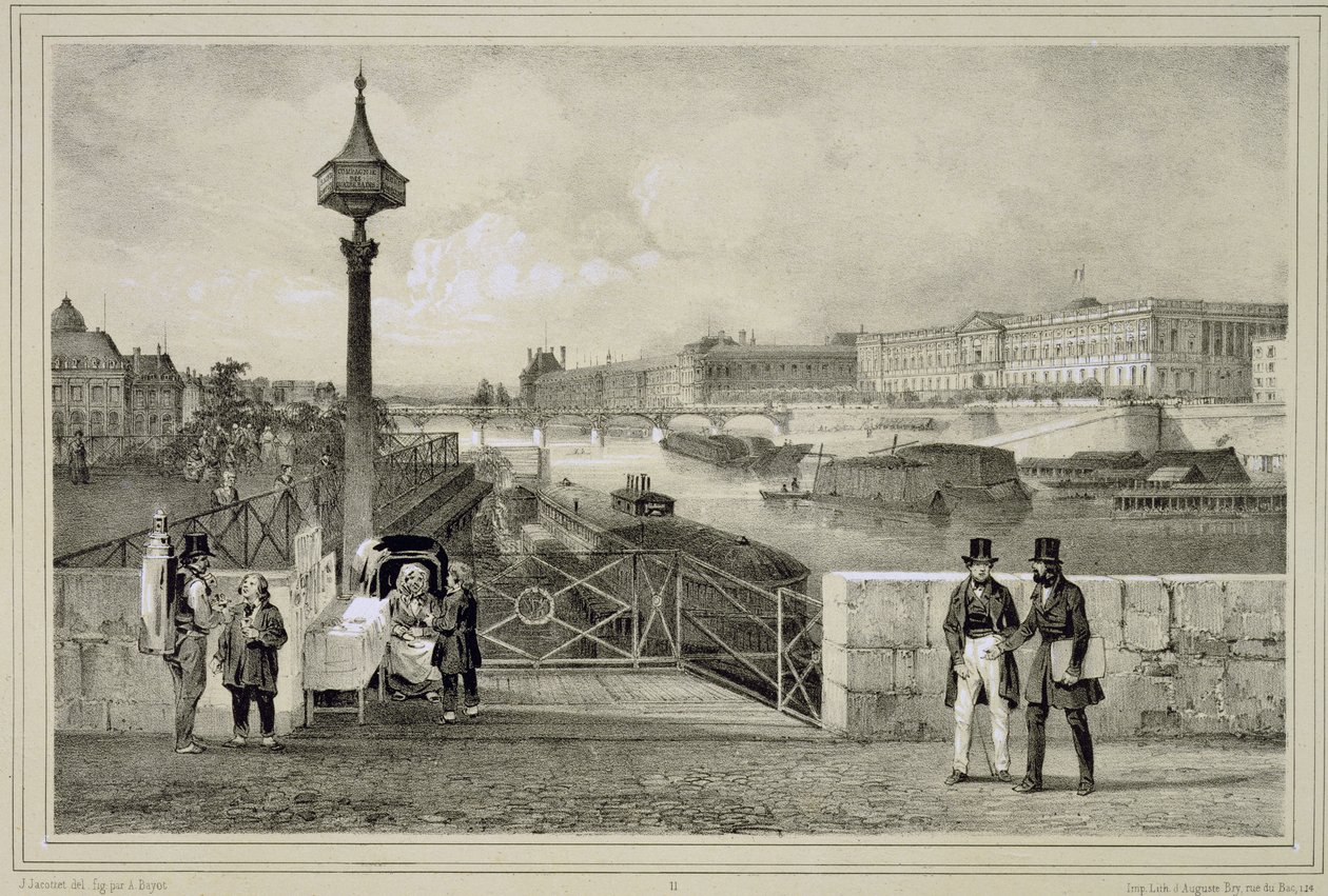 Le Louvre, engraved by Auguste Bry by Jean Jacottet