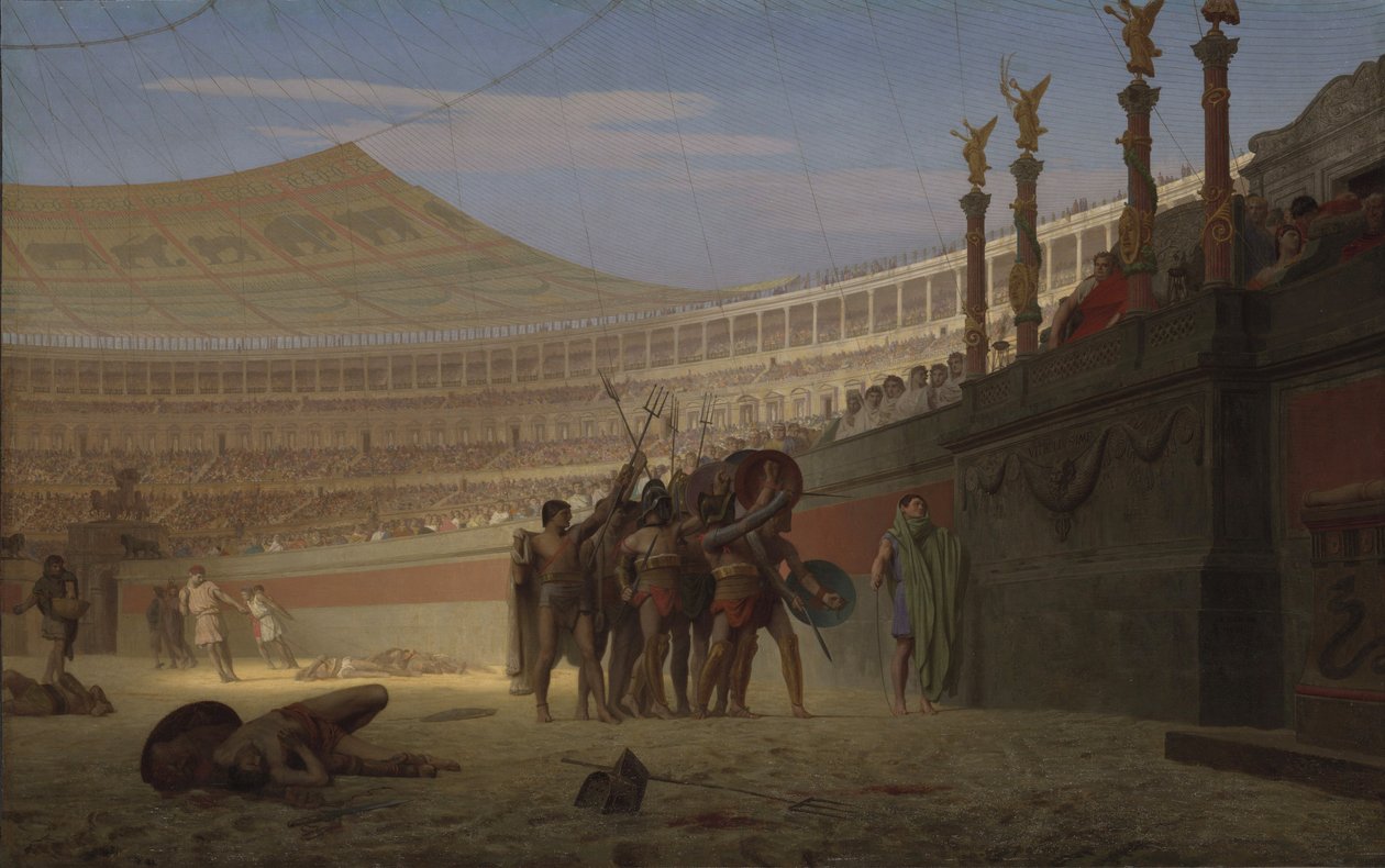 Ave Caesar! Morituri te Salutant (Hail Caesar! We Who Are About to Die Salute You), 1859 by Jean Leon Gerome