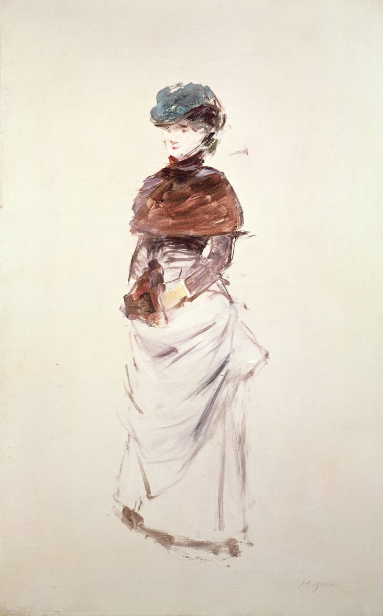 Study of a young woman with her hands in a muff by Jean Louis Forain