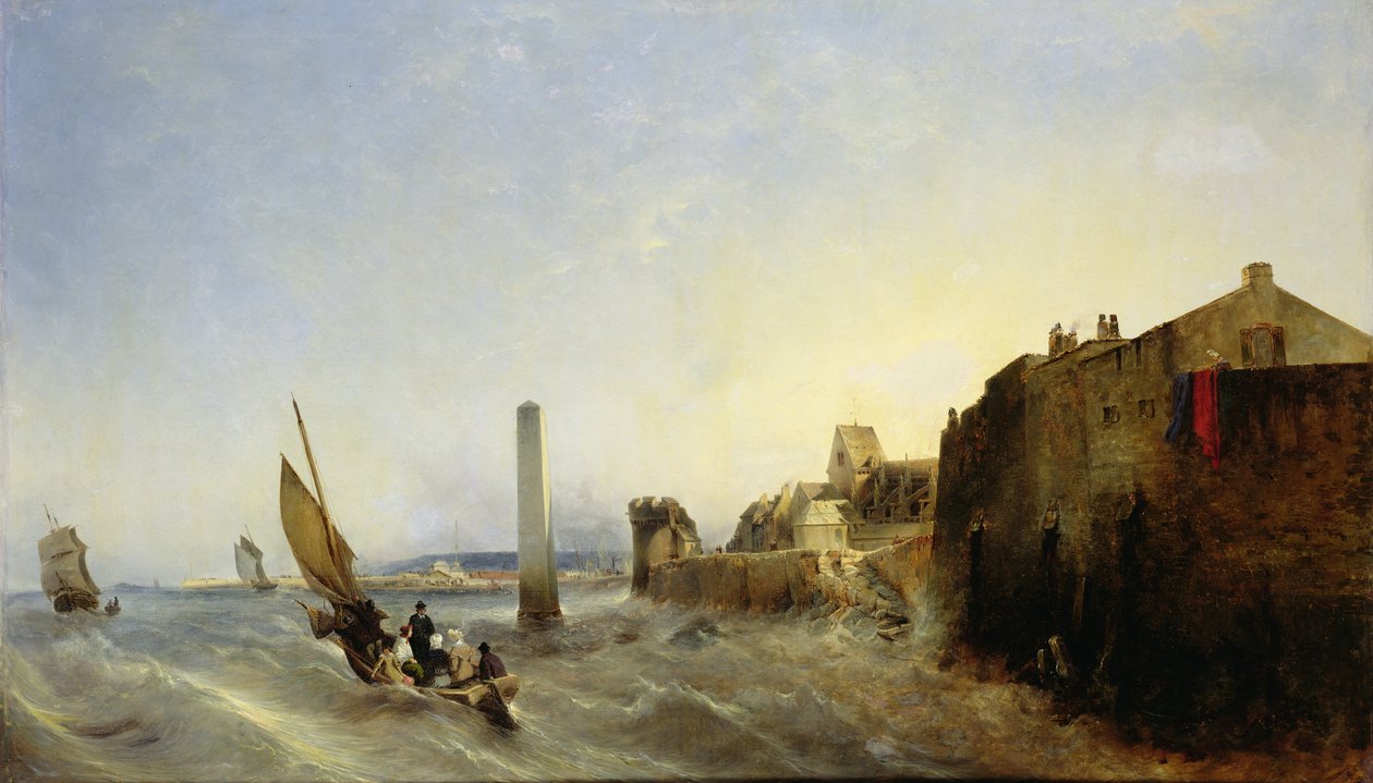 View of Napoleon Quay at Cherbourg, 1838 by Jean Louis Petit