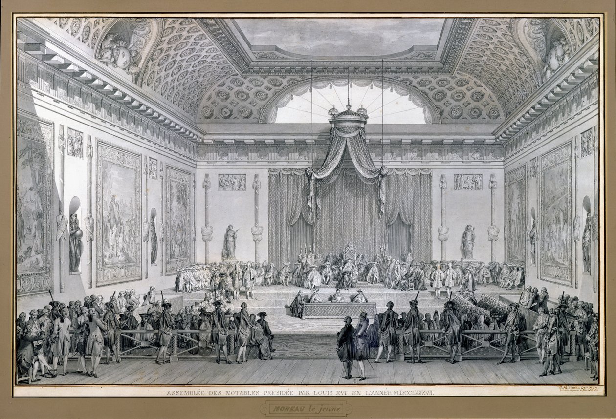 Assemblee des Notables Presided over by Louis XVI by Jean Michel the Younger Moreau