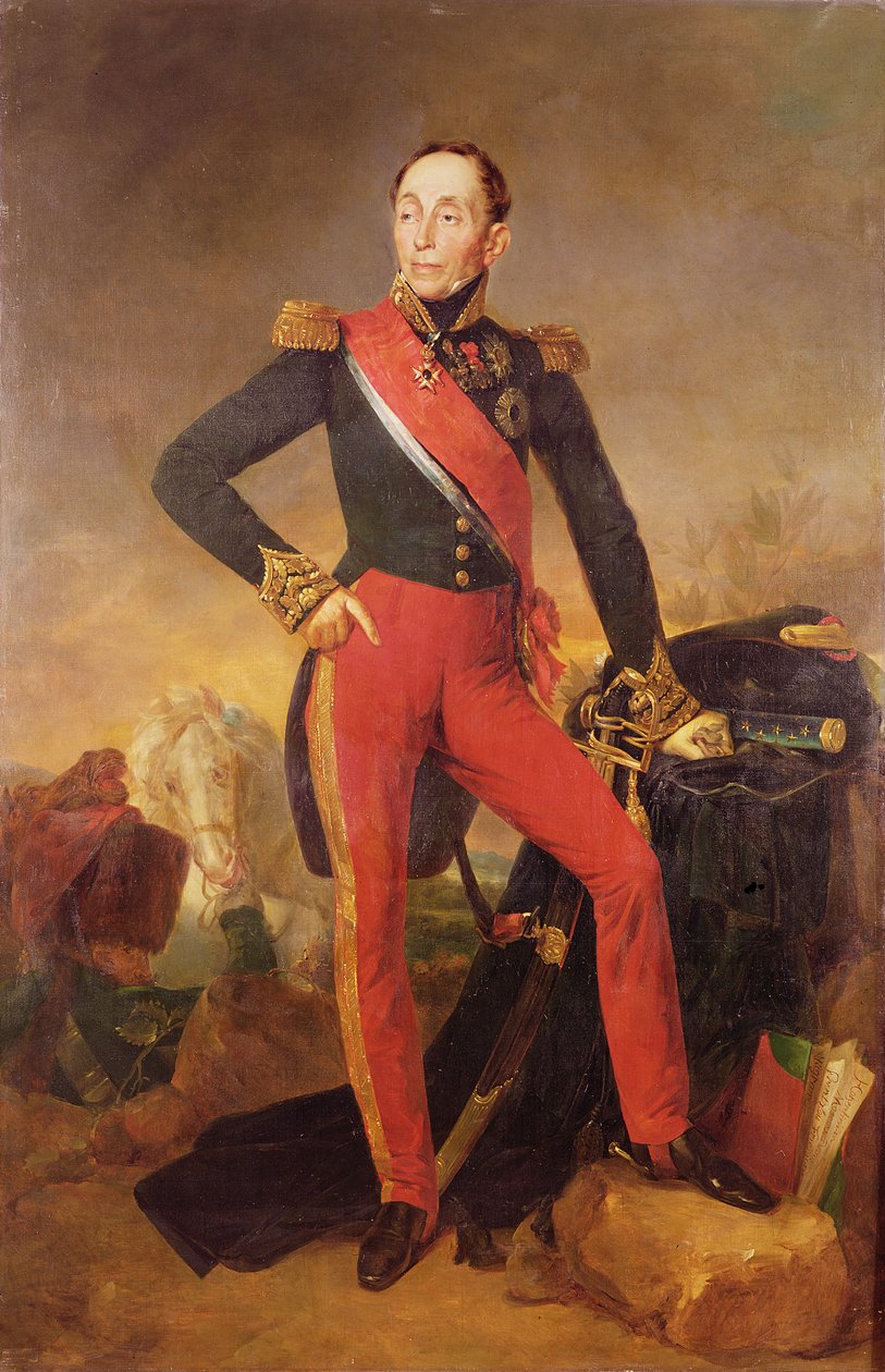 Portrait of Marquis Emmanuel de Grouchy, Marshal of France by Jean Sebastien Rouillard