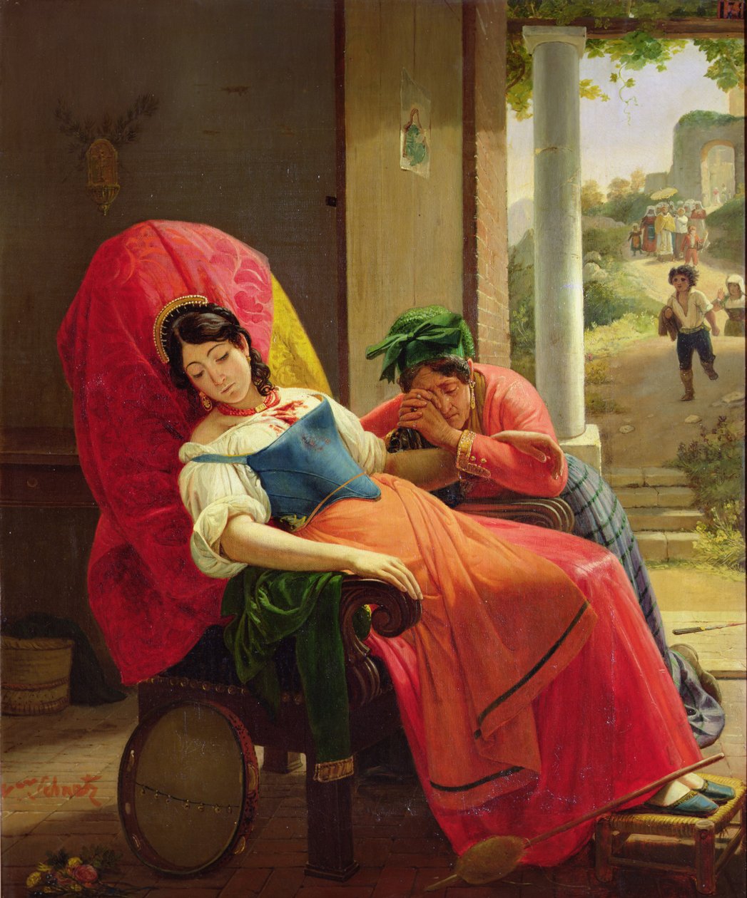 The Assassinated Woman by Jean Victor Schnetz