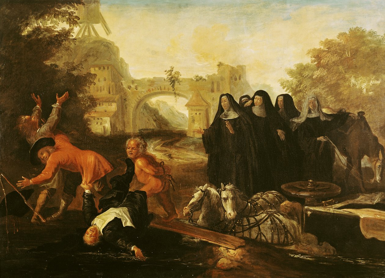 The Abbess of Etival Returning to Le Mans with Four Nuns, from 
