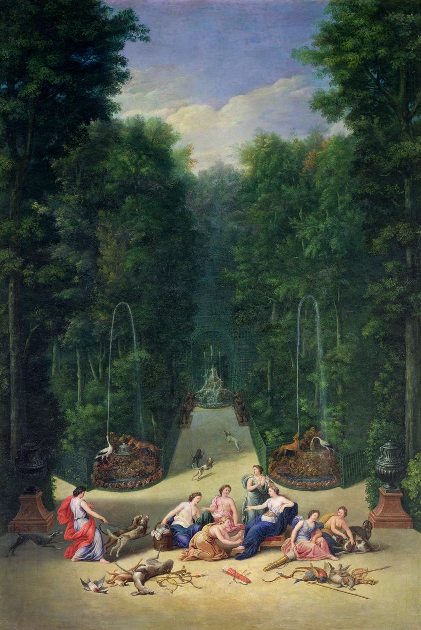 The Groves of Versailles: View of the Maze with Diana and her Nymphs by Jean the Younger Cotelle