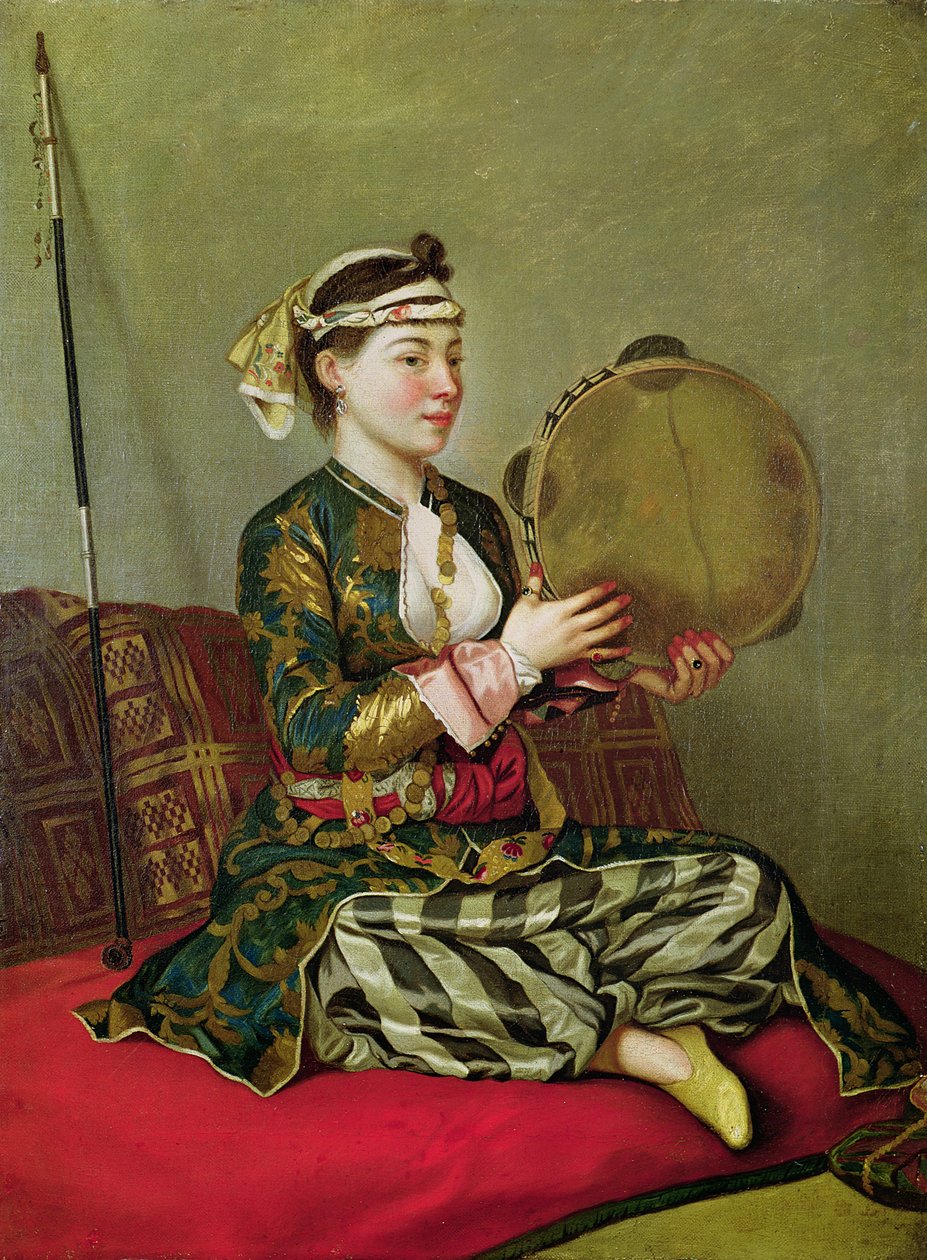 Turkish Woman with a Tambourine by Jean Étienne Liotard