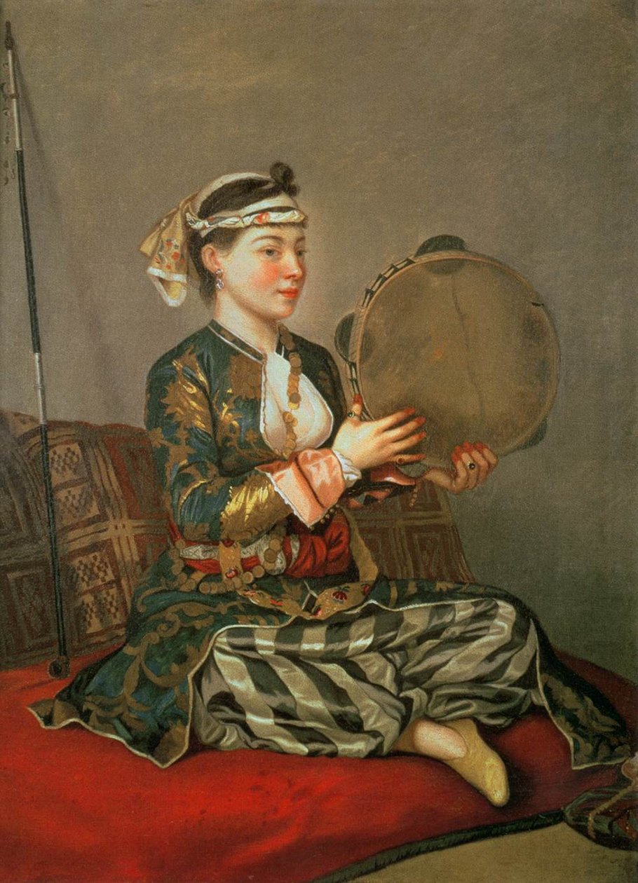 Turkish Woman with a Tambourine by Jean Étienne Liotard