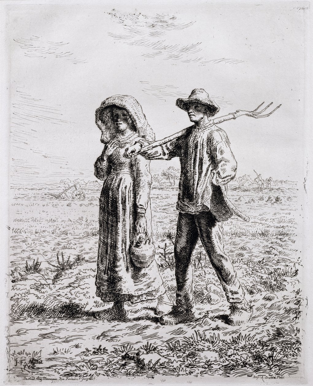 Setting off for Work by Jean Francois Millet