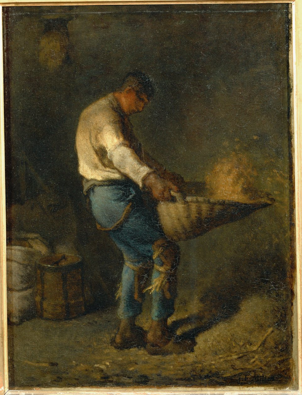 A Winnower, Salon by Jean Francois Millet