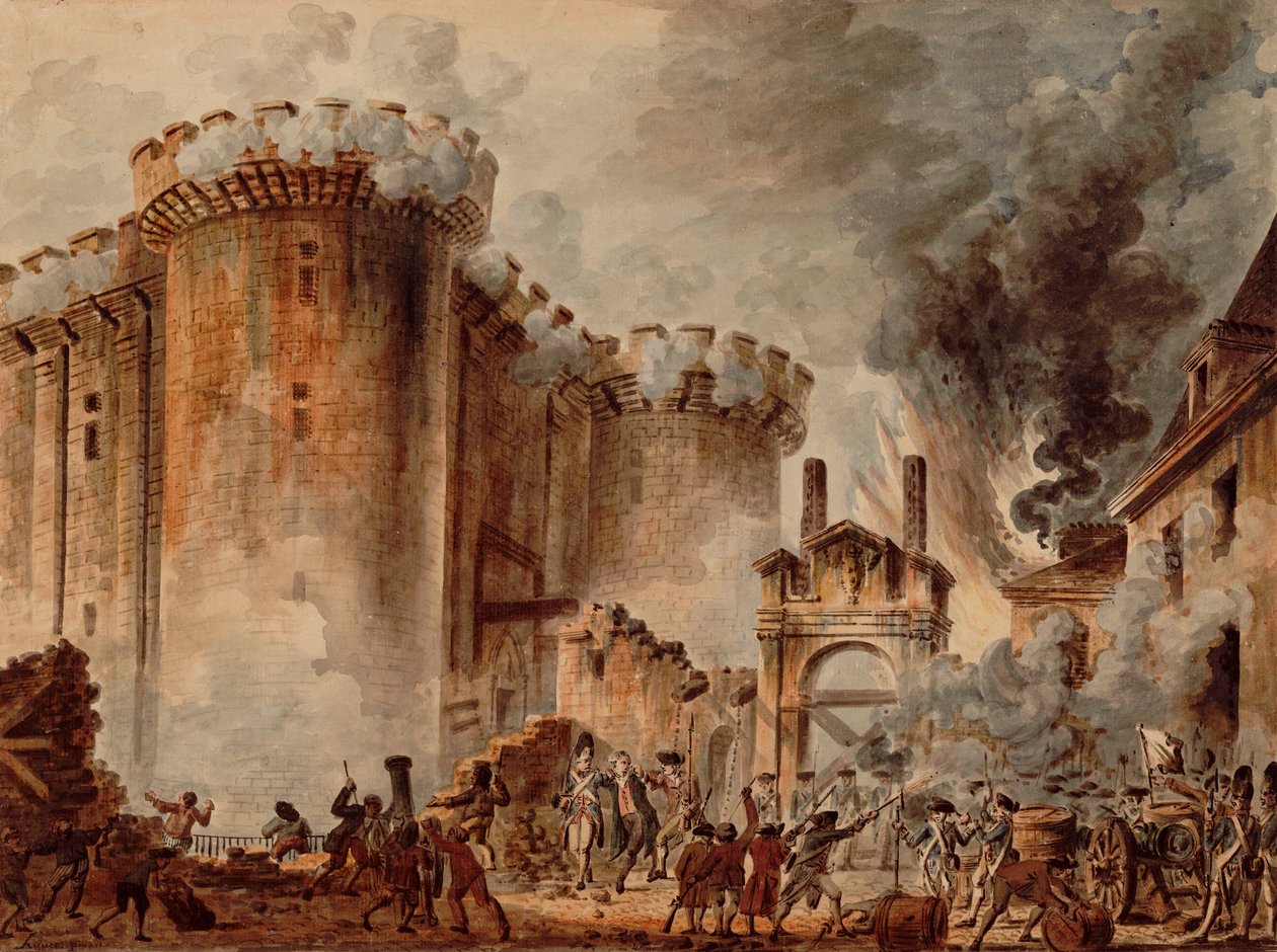 Storming of the Bastille by Jean Pierre Houel