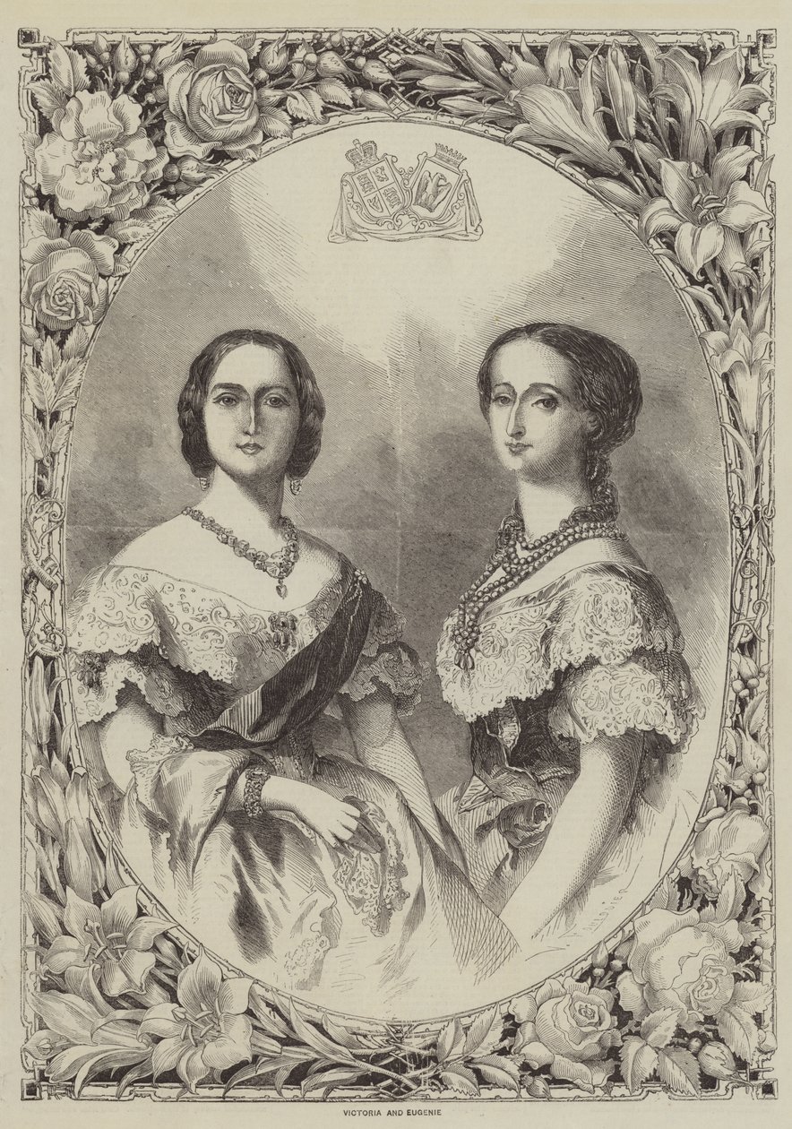 Victoria and Eugenie by Jean Antoine Valentin Foulquier