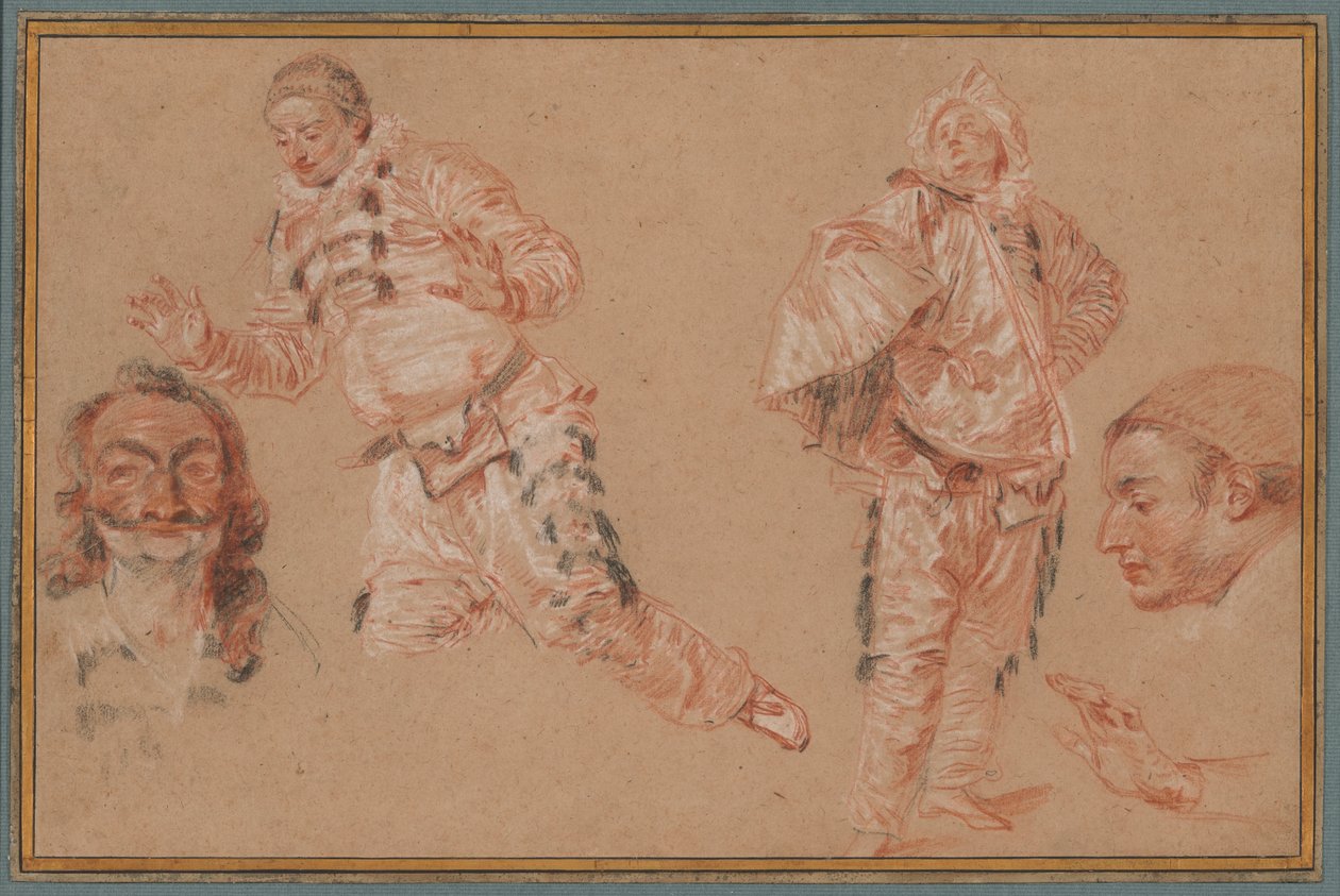 Italian Comedians by Jean Antoine Watteau