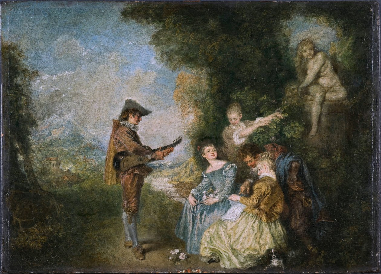 The Love Lesson by Jean Antoine Watteau