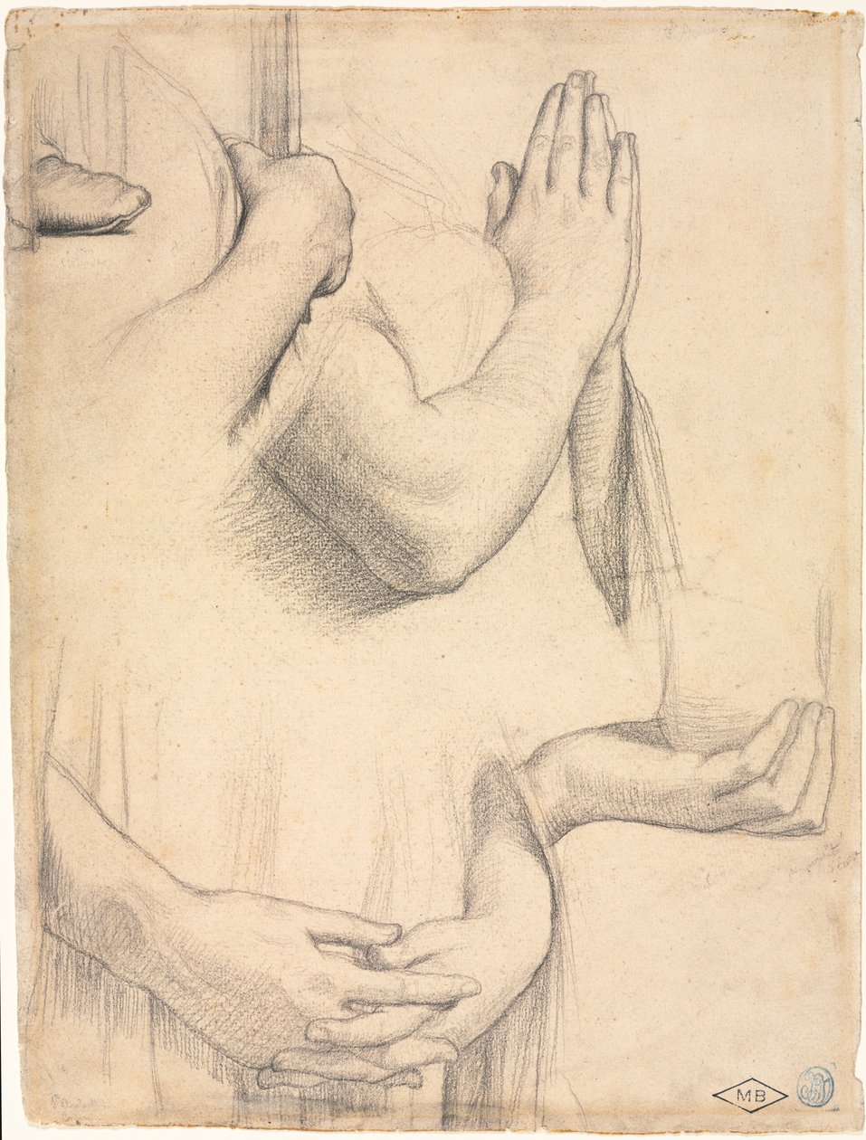 Study of Hands by Jean Auguste Dominique Ingres