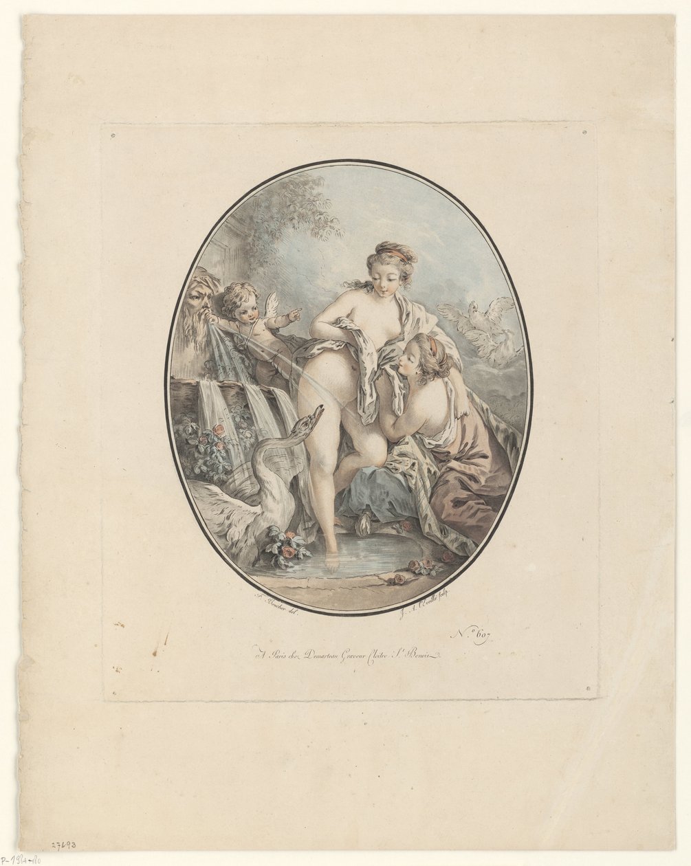 Leda and the Swan by Jean Augustin Léveillé