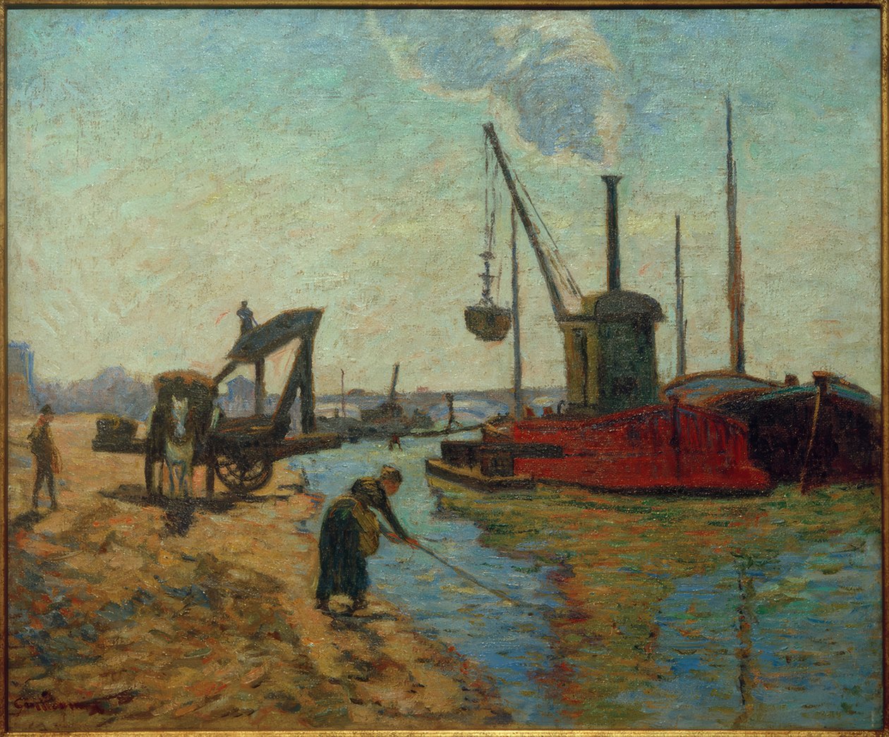 Working on the Pont National by Jean Baptiste Armand Guillaumin