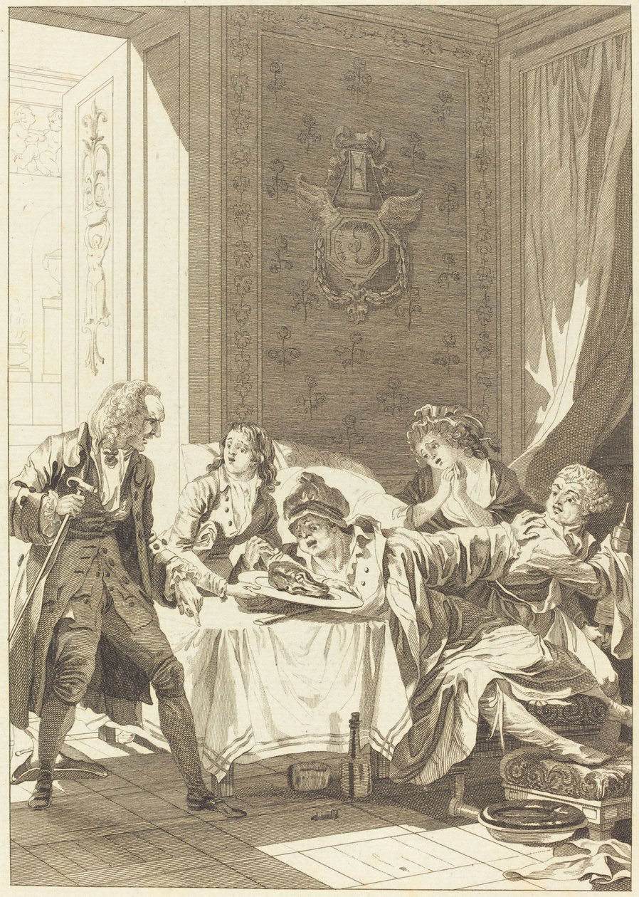 The Glutton by Jean Baptiste Blaise Simonet after Jacques Louis François Touzé