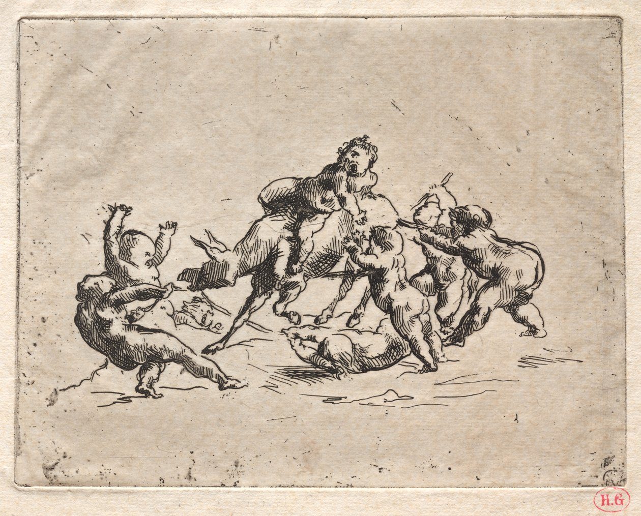 Bacchanal with Children and Donkey by Jean Baptiste Carpeaux