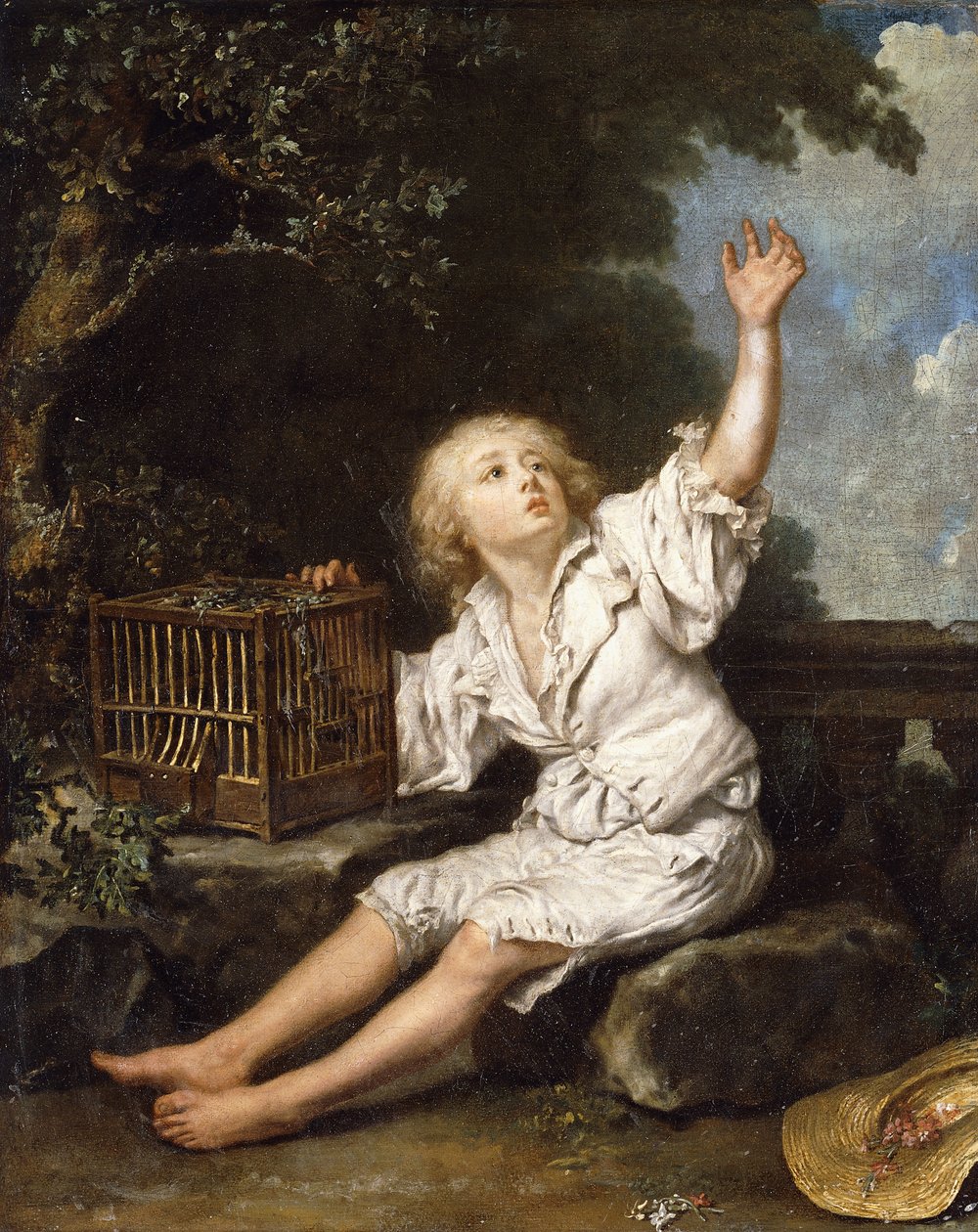 A Boy with an Empty Birdcage by Jean Baptiste Charpentier