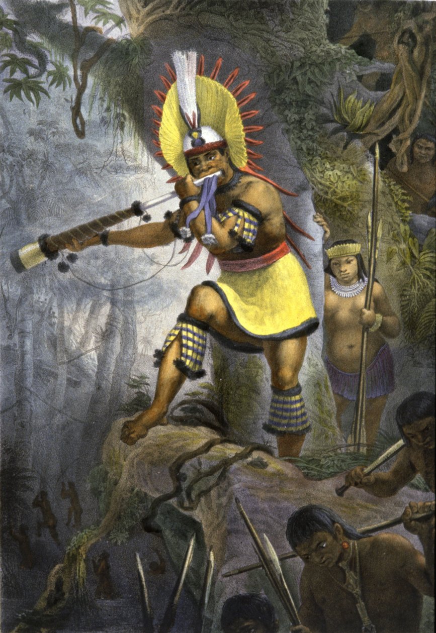 Indian call signal in Amazon by Jean Baptiste Debret