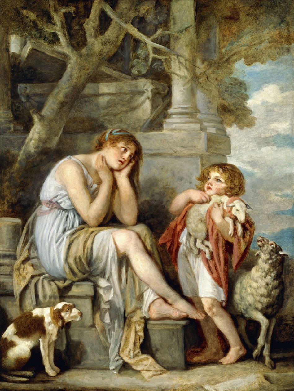 The Cherished Lamb by Jean Baptiste Greuze