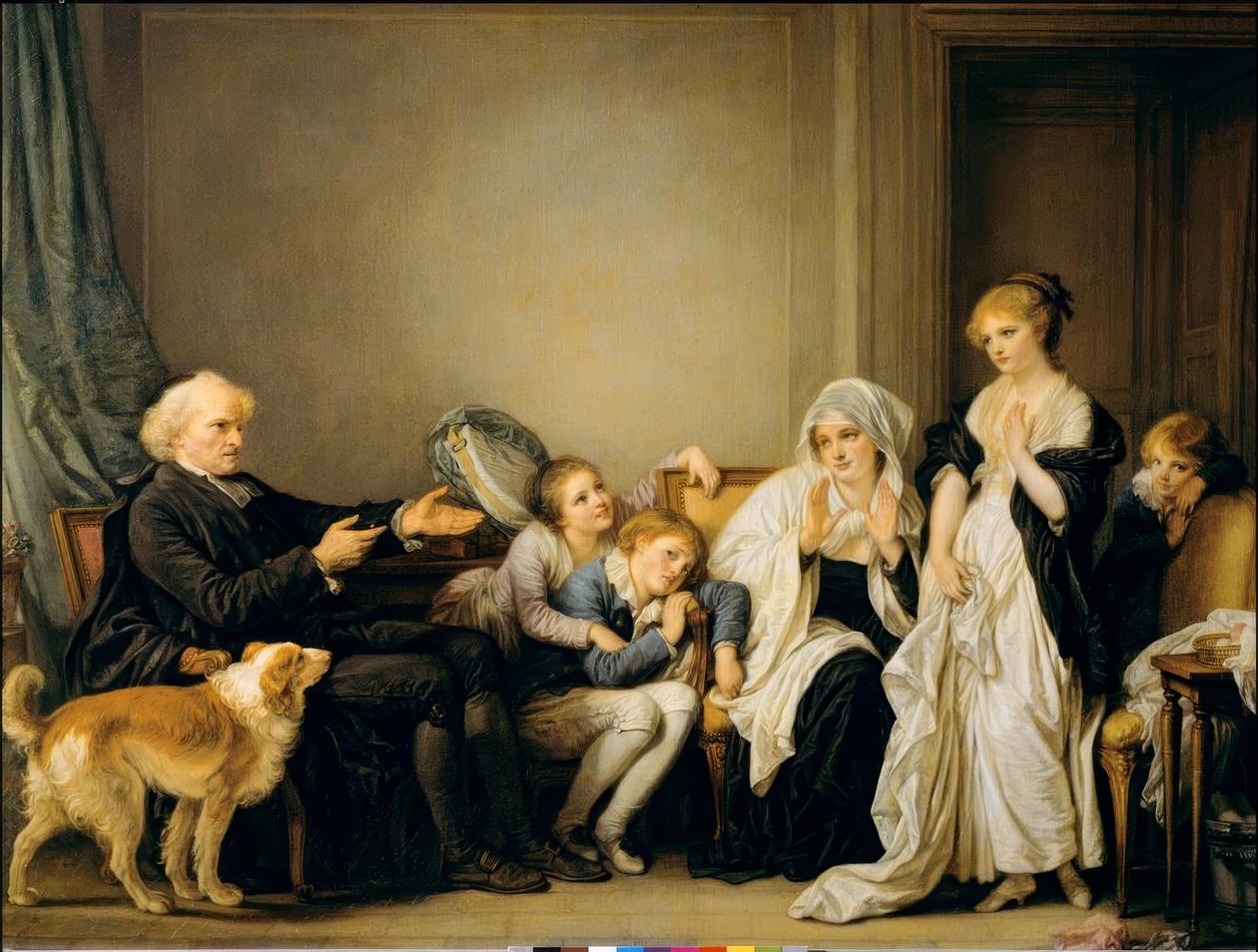 The Widow and Her Priest by Jean Baptiste Greuze