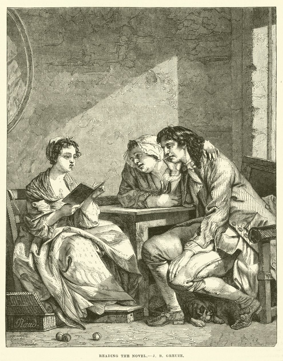 Reading the Novel by Jean Baptiste Greuze