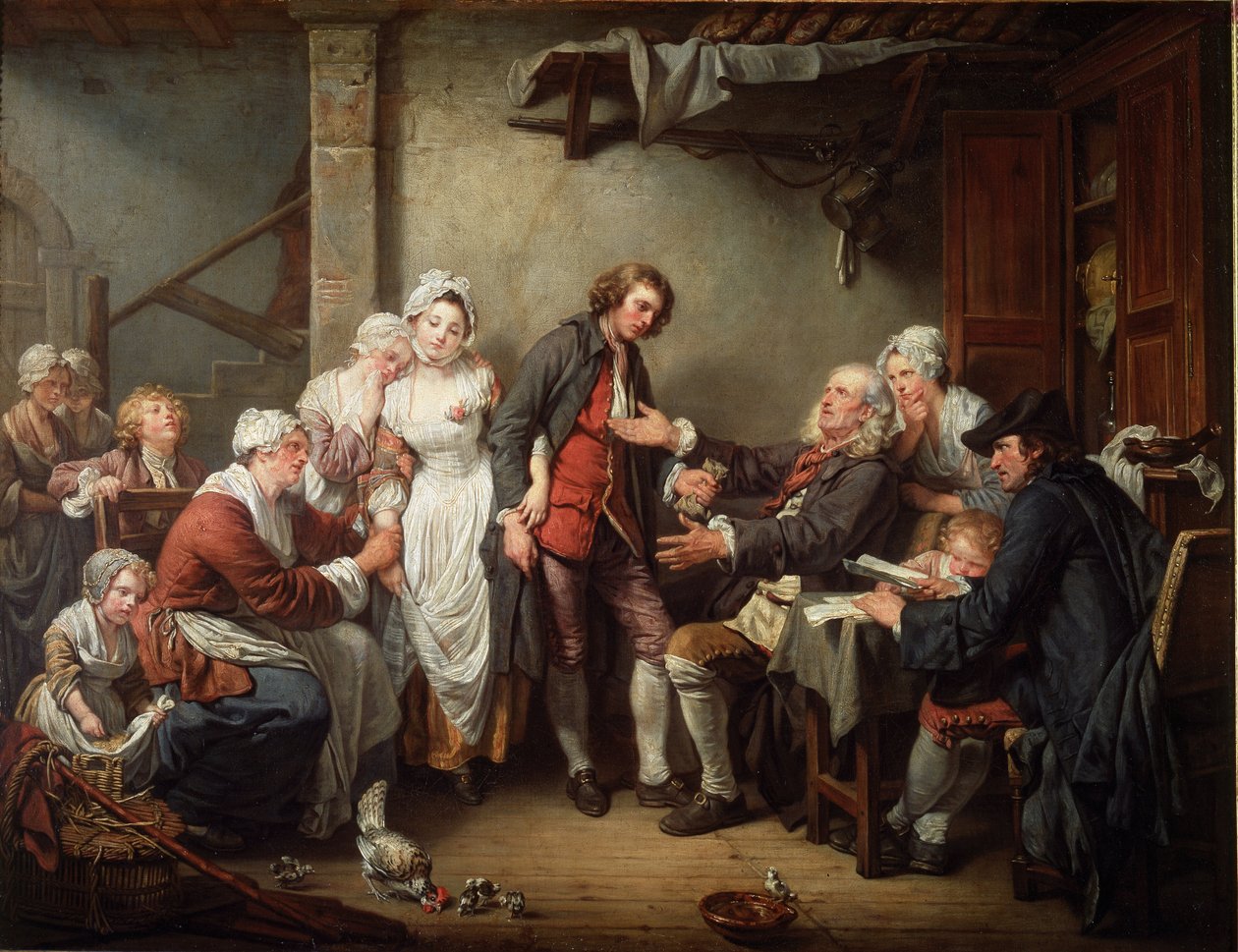 The Village Agreement by Jean Baptiste Greuze